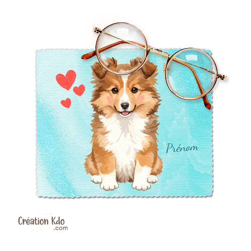 Essuie-lunette Berger des Shetland chiot Sheltie sable Chiffonnette en microfibre panneau monte la garde