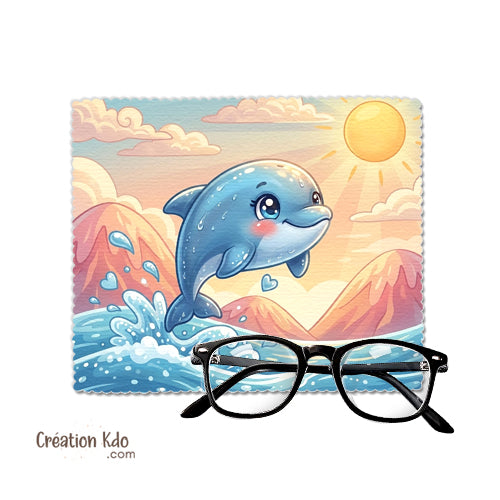 chiffon essui lunette dauphin chamoisine chiffon pour enfant