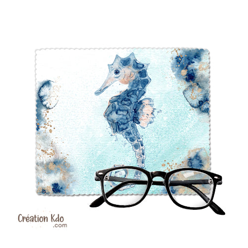 Essuie-lunettes Hippocampe chiffon en tissu Microfibre chiffonnette nettoyante