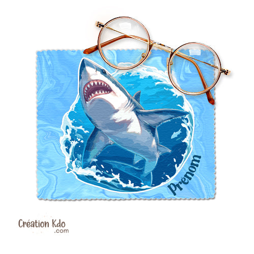 Essuie-lunette thème requin Chiffonnette nettoyante en microfibre souple et doux