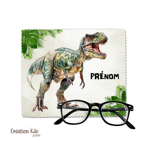 essuie lunette personnalisé dinosaure chiffonnette petit chiffon à lunette écran t rex