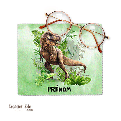 essuie lunette personnalisé dinosaure chiffonnette petit chiffon à lunette écran rexy jurassic park