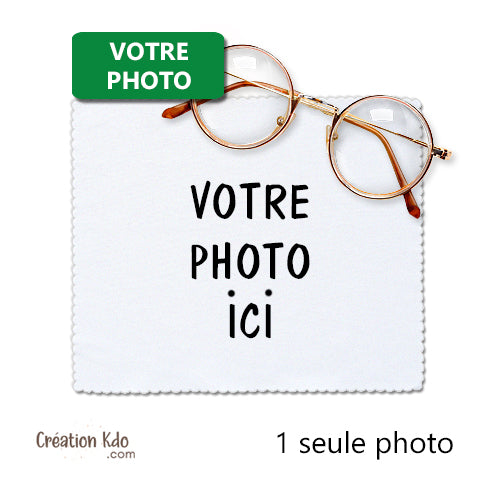 chiffonnette essuie lunette personnalisée photo
