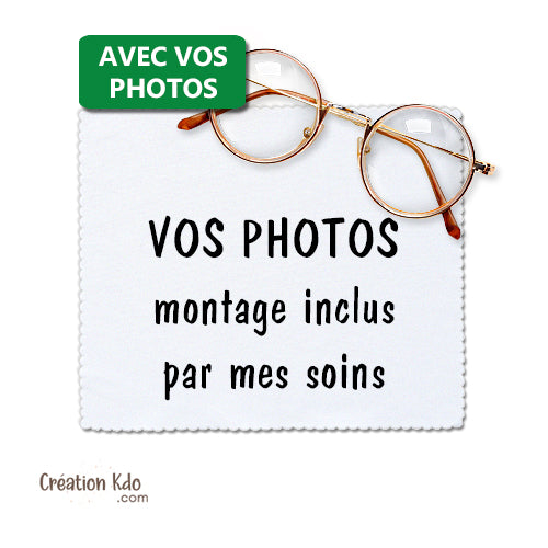 chiffon à lunette chiffonnette essuie lunettes personnalisée photos