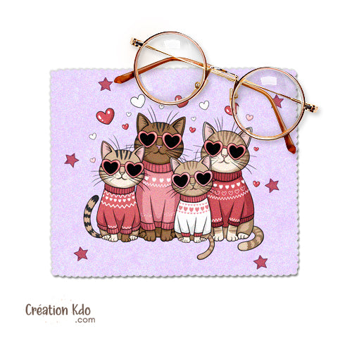 essui lunette chat microfibre cadeau chiffonnette écran 
