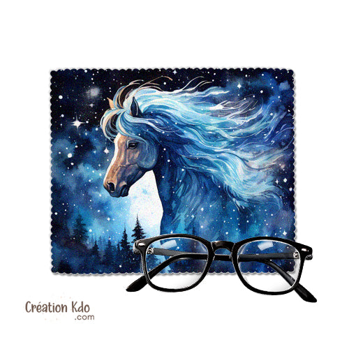 essui lunette cheval microfibre cadeau chiffonnette écran chevaux