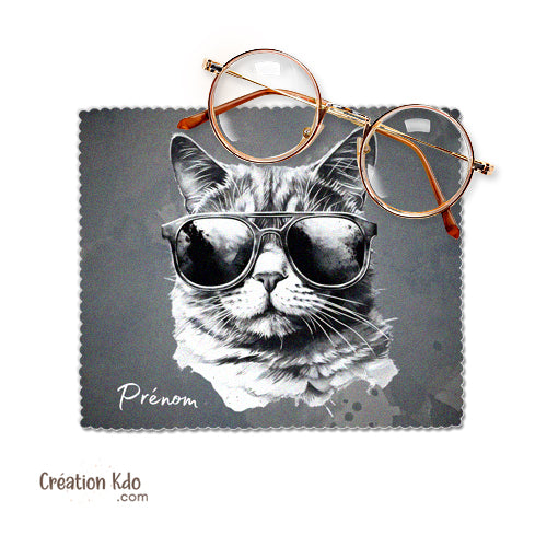 essui lunette microfibre chiffonnette écran chat