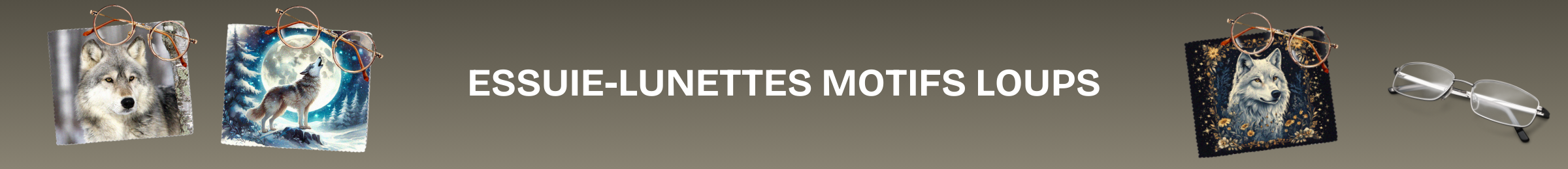 essuie lunette chiffonnette microfibre loup
