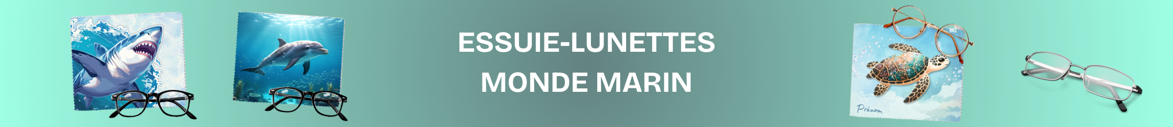 essuie lunette animaux marin chiffonnette dauphin requin tortue baleine poisson
