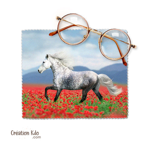 essuie lunette cheval chiffonnette chiffon à lunette personnalisée