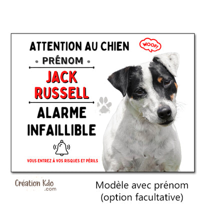 panneau portail jack russell plaque chien