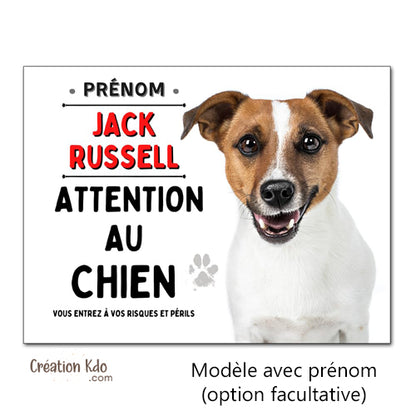 panneau jack russell humour plaque attention au chien je monte la garde pancarte