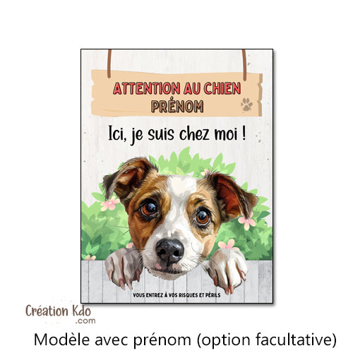 panneau jack russell plaque attention au chien je monte la garde pancarte personnalisé portail