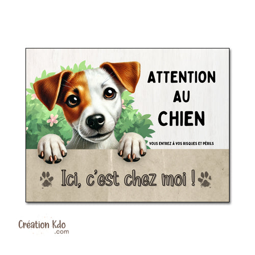 panneau jack russell plaque attention au chien je monte la garde pancarte