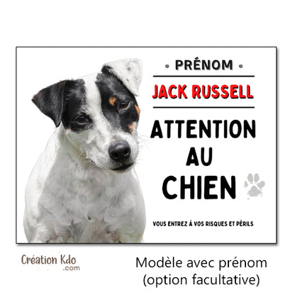 panneau jack russell plaque attention au chien je monte la garde pancarte