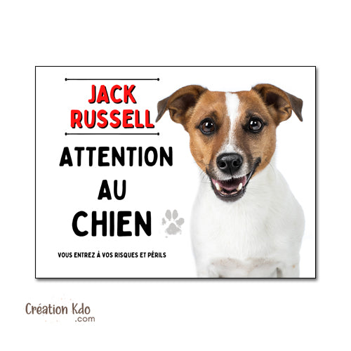 panneau jack russell plaque attention au chien je monte la garde pancarte de portail