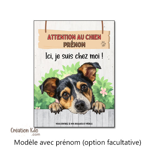 panneau jack russell plaque attention au chien je monte la garde pancarte aluminium portail