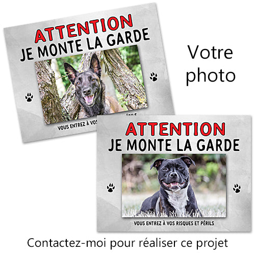 Plaque Attention Chien – Berger Australien – 15x20cm, Aluminium – Pour Portail Ou Grille - 8
