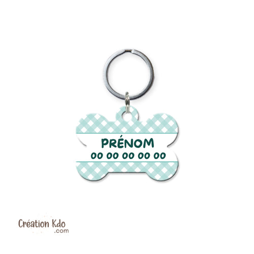 médaille chien prénom médaillon pendentif animal motif pastel mixte