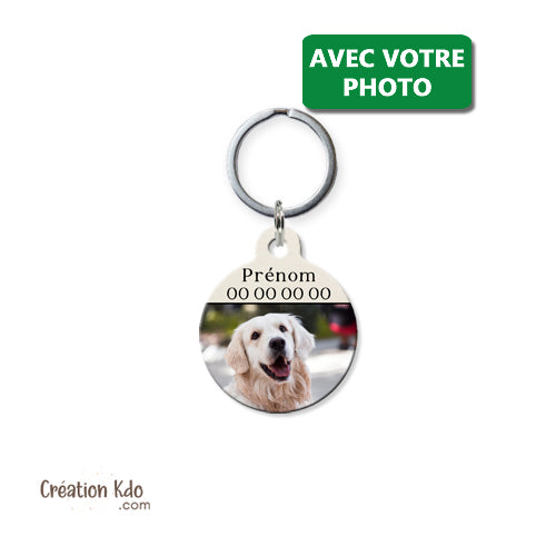 médaille chien avec photo
