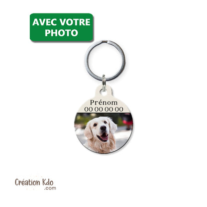 médaille chien avec photo