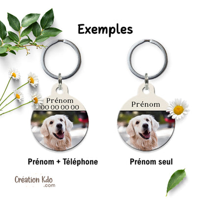 médaille chien ou chat avec photo