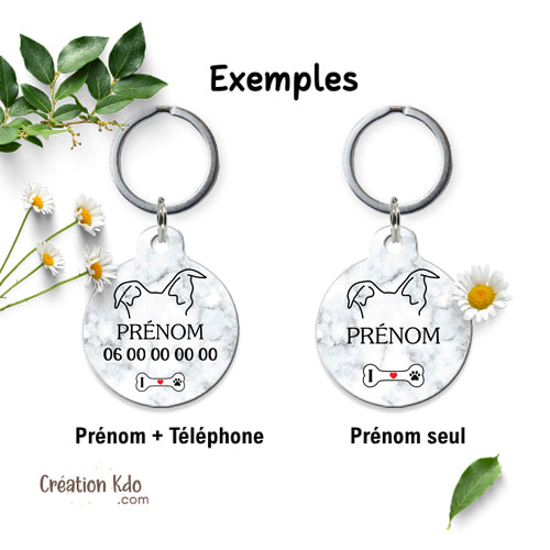 médaille chien pour american staff