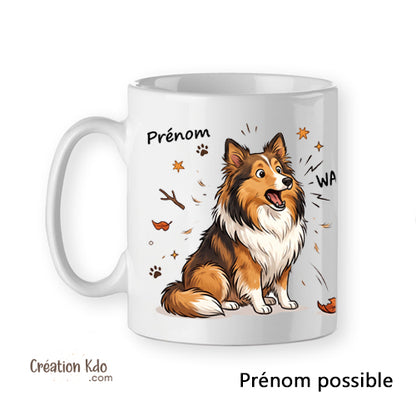 mug rigolo chien berger des shetland sheltie tasse personnalisée