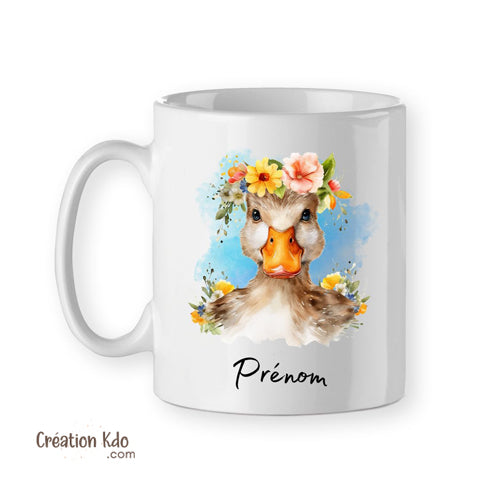 mug canard tasse col vert