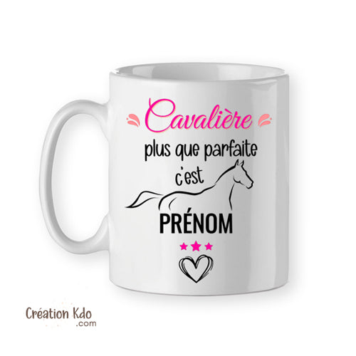 mug cadeau femme équitation cavalière plus que parfaite tasse personnalisée cheval