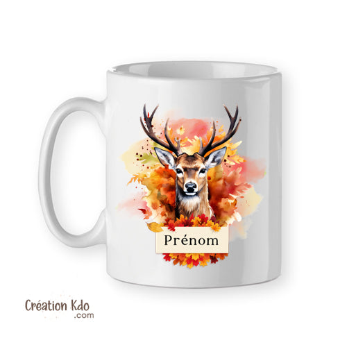 mug cerf tasse cadeau animaux foret céramique 330ml