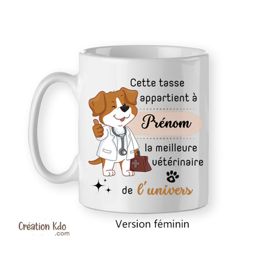 mug vétérinaire femme tasse cadeau