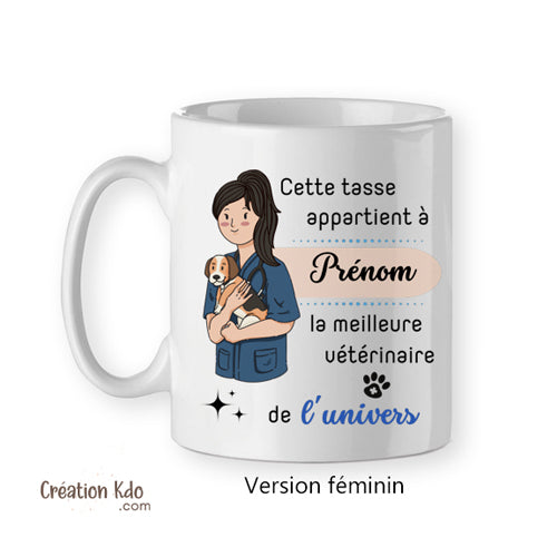 mug vétérinaire femme tasse cadeau