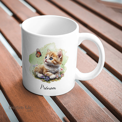 mug chaton tasse chat personnalisée prénom