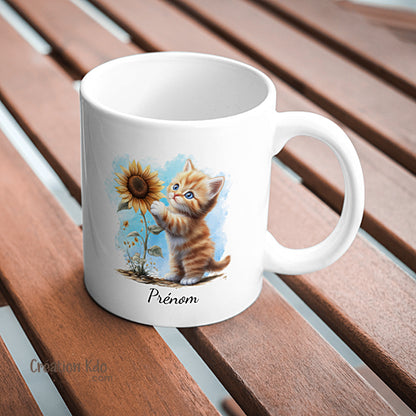 mug chat tasse personnalisé chaton tigré
