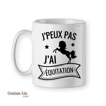 mug j'peux pas j'ai équitation tasse cheval cadeau chevaux