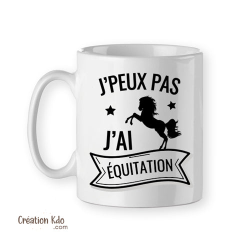 mug j'peux pas j'ai équitation tasse cheval cadeau chevaux