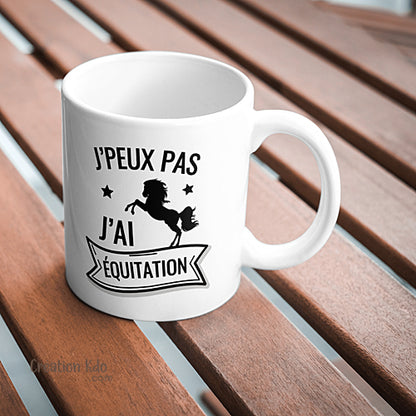 mug j'peux pas j'ai équitation tasse cheval cadeau chevaux