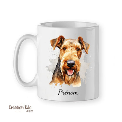 mug Airedale terrier tasse personnalisée chien portrait