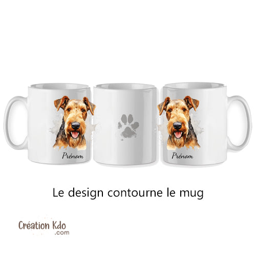 mug Airedale terrier tasse personnalisée chien