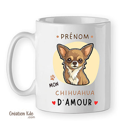 mug chihuahua tasse prénom du chien