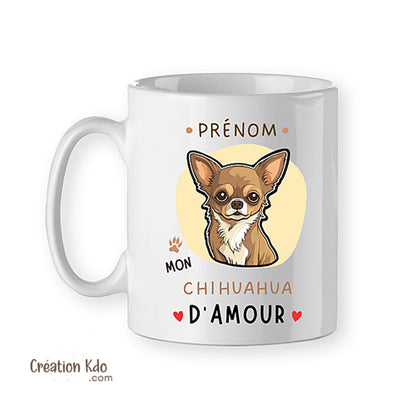 mug chihuahua tasse prénom du chien