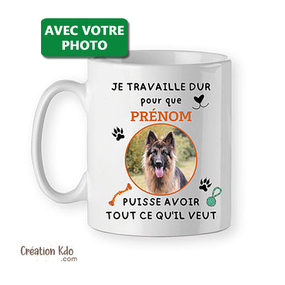 mug photo tasse personnalisée chien