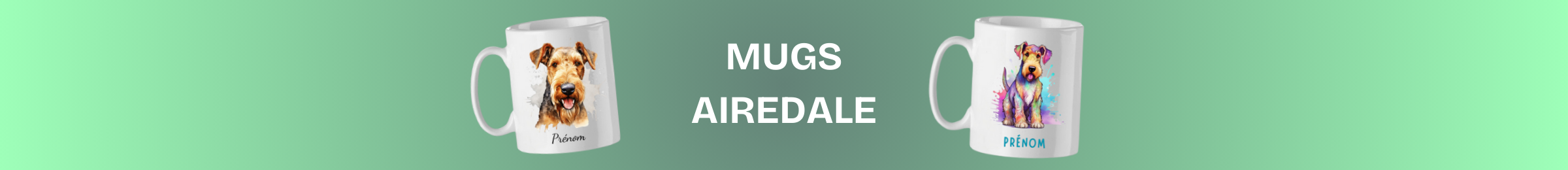 mug chien airedale tasse céramique personnalisée