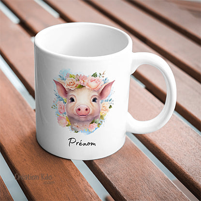 mug cochon tasse céramique personnalisé prénom