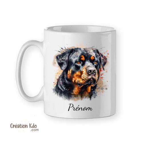 mug rottweiler tasse chien de race
