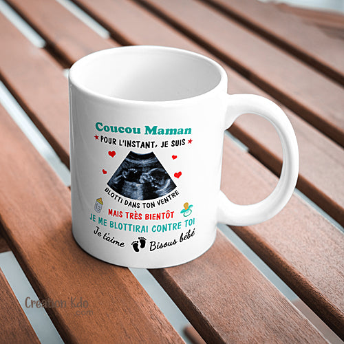mug maman fête des mère cadeau tasse échographie