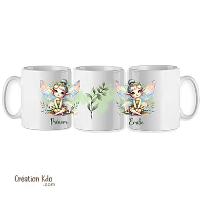 Mug petite fée verte des forêts fantaisie féerique