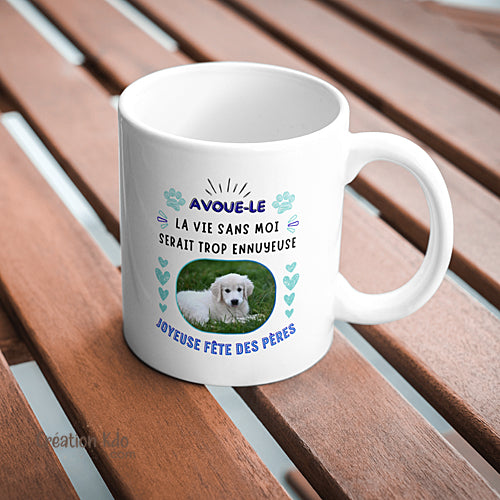 mug fète des pères photo personnalisé tasse