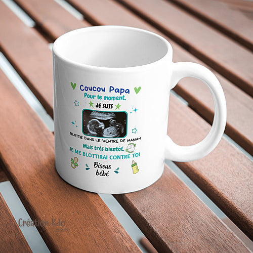 mug papa bébé tasse échographie